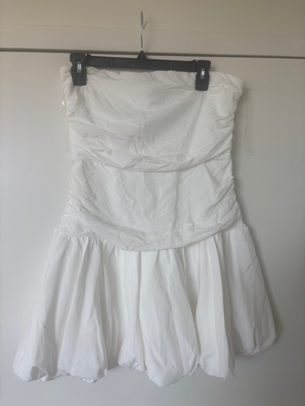 Princess Polly White Strapless Bubble Mini Dress